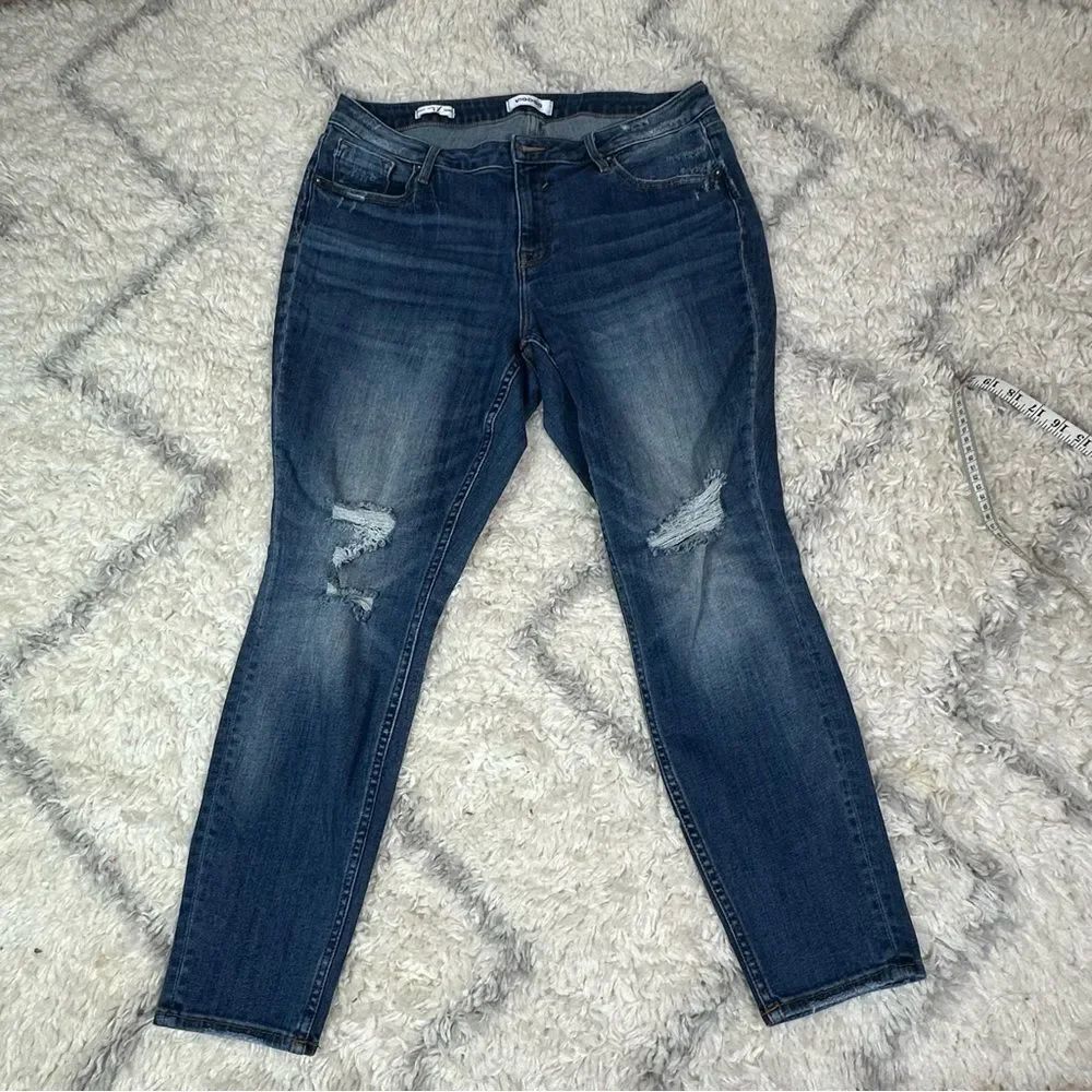 Vigoss Dark Blue Distressed Skinny Jeans